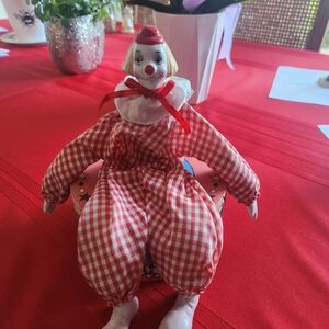 Vintage 1983 Porcelain Floppy the Clown Doll
